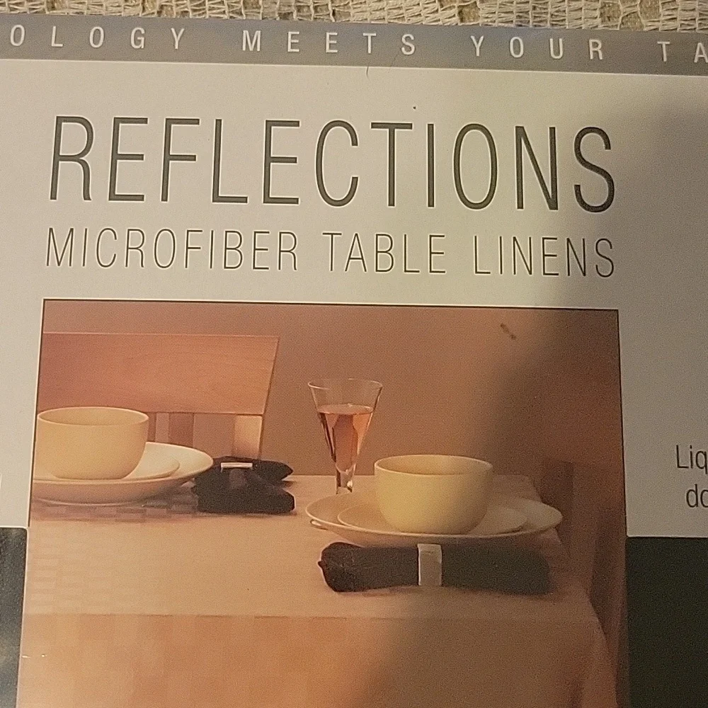 NEW! Reflections Microfiber Tablecloth - Picture 3 of 6